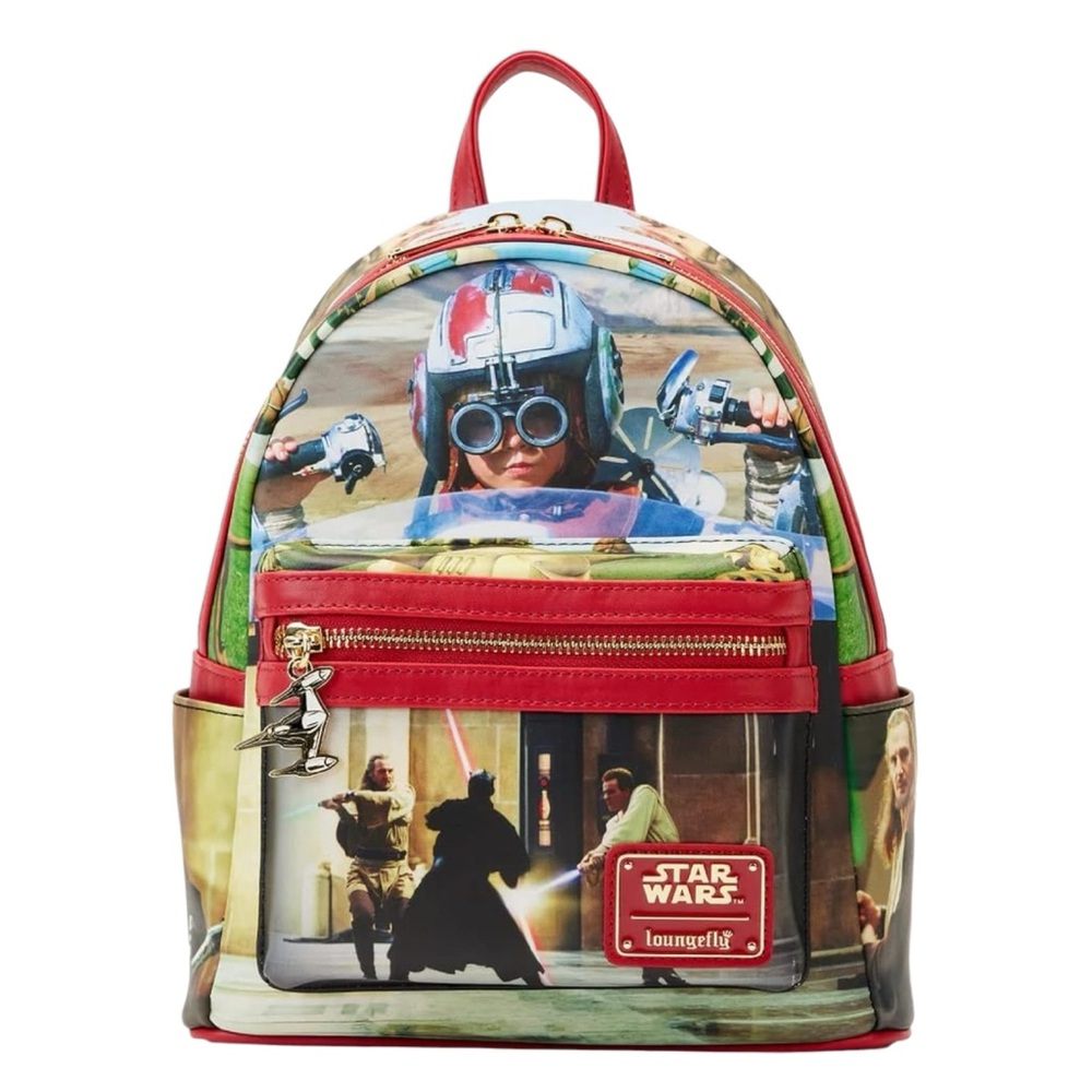 NEW Loungefly Disney Star Wars Movie Scenes Phantom Menace Mini Backpack